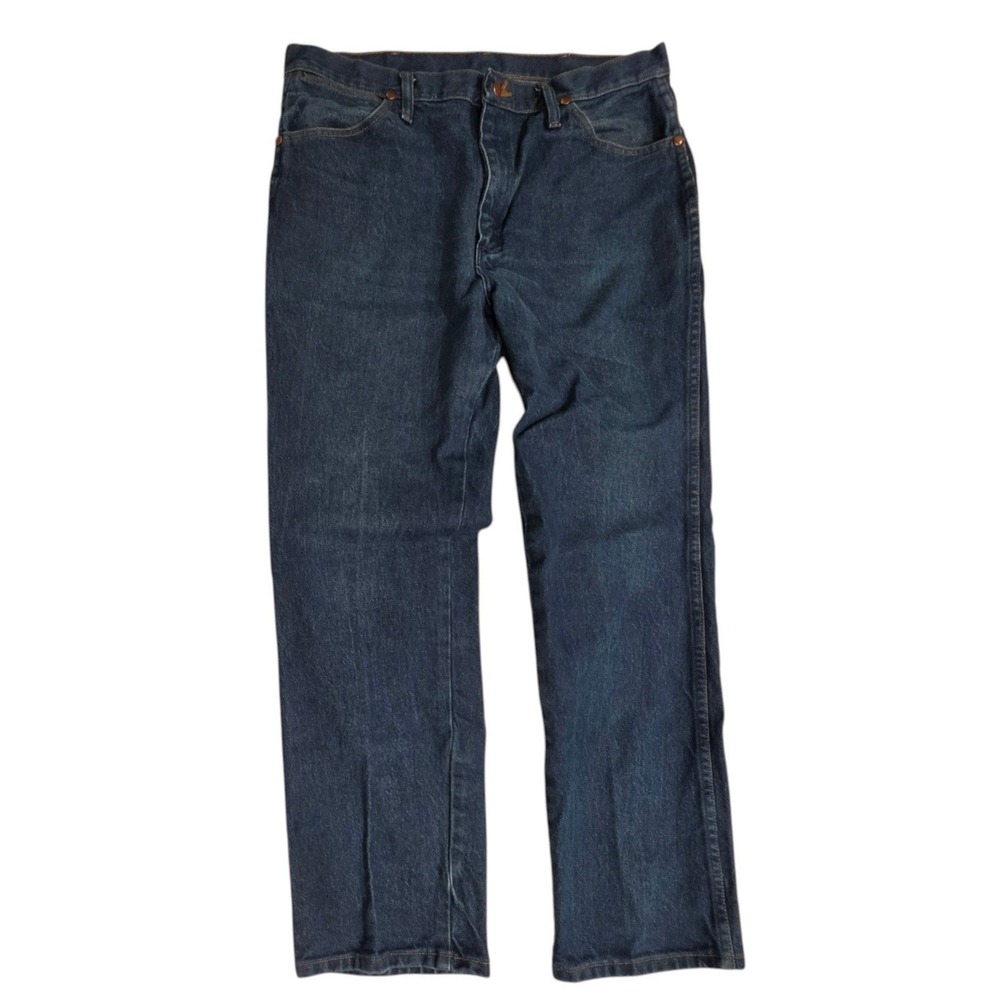 Wrangler Mens Cowboy Cut Slim Fit Jeans Dark Wash Denim 936PWD 35x30